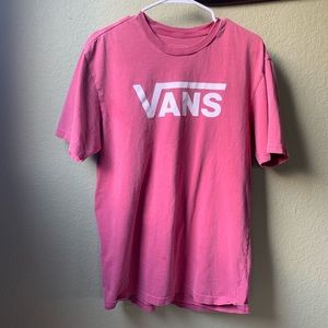 Pink Vans logo short sleeve tee